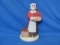 Cast Iron Door Stop – Colonial Lady With Apples – 10” T – Probably Reproduction