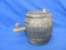 Stoneware Beer Barrel With Wood Tapper – Barrel is 6 1/8” T – Small Chip by Hole