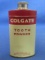 Vintage Colgate Tooth Powder 1 oz Tin (some contents) – Stands 3 1/4” T