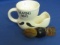 Vintage Shaving Mug 3 1/2” T (Boot shape) w/ Shaving Brush & Top space for a soap cake