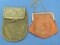 2 Vintage Leather Coin Purses – 1 w Interesting Frame, has Horseshoe, 4-leaf Clovers & face