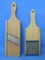 2 Vintage Wood & Metal Slicers – 1 by Handy Things Co. - 1 by T&D MFG Co. - Longer is 12 1/2”
