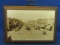 Vintage Sepia  Postcard made into Plaque of 1920's  Cars on Broadway  Ave. In Rochester, Minn