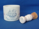 Vintage Old Spice Shaving Mug - “Ship Friendship” - and Sta-Fast Shaving Brush -