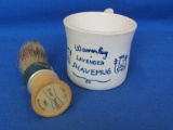 Vintage “Waverly Lavender Shave-Mug” and “Ever Ready” Shaving Brush w/ Plastic Handle -