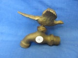 Brass Water Spigot With Pheasant Handle – Unused – As Shown