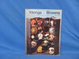 1970 Minnesota Vikings vs Cleveland Browns NFC Championship Program – Small Cover Tears