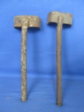Pair of Hitch Pins (Tractor/Wagon) – Iron – Each appx 10” top to bottom