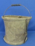Antique Folding Canvas Bucket No. 5 Mfg The Planet Co. Westfield Mass. Pat No. 639S22 – Canvas & Met