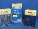 2 Pepsi-Cola Coin Sorter Banks – One Used, One NIB – 7” Tall Each – Sort money to “make mosey rollin