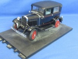 Model of a 1931 Ford Model A 8 1/2” L x 4 1/4” T on a 6 1/2” x 11 1/4” Plastic Base