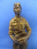 Cast Bronze Statue “The Nurse” by Roger Brodin No 292/1000  8” Tall on a 1” Block © 7/84
