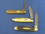 3 Vintage Pocket Knives: Camillus Cutlery Co. Camillus NY, Imperial Prov. USA, Excelsior Knife Co.