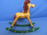 Wooden Rocking Horse 9 1/2” T on 10 1/2” L Rockers