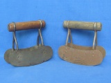 2 Vintage Metal Choppers with Wood Handles – 6 1/8” wide – About 5 1/2” tall