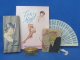 Vanity/Advertising Lot: Tex Maid Hosiery Box w Satin Bag for Nylons – Schuler Chocolate Box