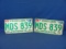 1971 Minnesota License Plates – Pair – As Shown