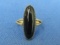 Sterling Silver Ring w Onyx – size 7.25 – Total weight is 2.9 grams