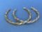 Pair of Twisted Rope Cuff Bracelets – Look like Silver but are unmarked