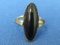 Sterling Silver Ring w Onyx – size 7.75 – Total weight is 2.9 grams