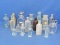 16 Vintage/Antique Glass Bottles of All Shapes & Sizes – 1 Salt Shaker – Good Condition -