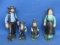 Painted Cast Iron Amish Family – Husband & Wife – 2 Children – Tallest is 4 3/4”