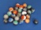 25 Vintage Vitro Glass Marbles – Made in USA