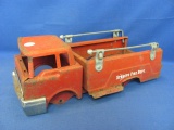 Structo Fire Department Truck – 13” L - Restoration or Parts – As Shown