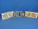 1953 & 1954 Minnesota License Plates (3) – As Shown