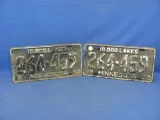 1953 Minnesota License Plates – Pair – As Shown