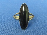 Sterling Silver Ring w Onyx – size 7.5 – Total weight is 3.0 grams
