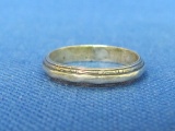 Unmarked Silver Band Ring – Delicate Design – Size 7.25 – Weight is 2.5 grams