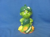 1985 Little Sprout - Jolly Green Musical Bank – 8 1/2” T – As Shown