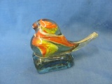 Multi-Colored Bird Paper Weight – 2 5/8” T – No Chips or Cracks