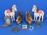 Horse/Western Themed Items – Bookends – Cowboy Boot Picture-Frame – Lots More! -