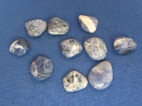 10 Polished Semiprecious Stones – Sodalite – Up to 1” long