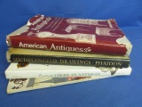 4 Coffee-Table Sized Collector/Reference Books (3 Hard Cover) – American Antiques, Williamsburg, Mic