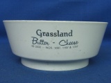 Vintage Advertising :Grassland Butter & Cheese – Plastic Bowl 5 1/2” DIA x 2 184” Deep