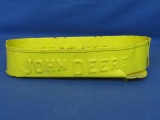Vintage John Deere Tool Box – Oval – Painted Yellow – 9 3/4” X 4” W x 2” Deep