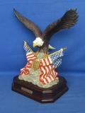 Patriotic Eagle Statuette - “United We Stand” The American Eagle 11 1/2” T  10 “ Wingspan