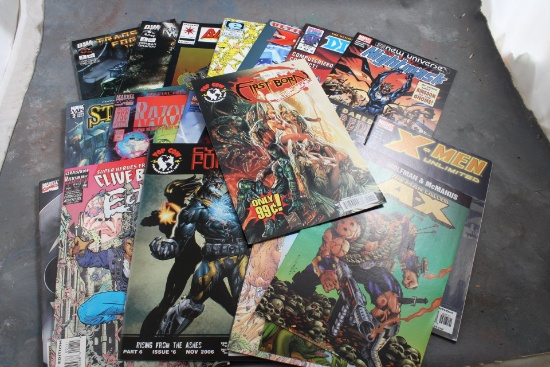 20 Contemporary SuperHero Comic Books Marvel Malibu Top Cow, Aklaim, etc.