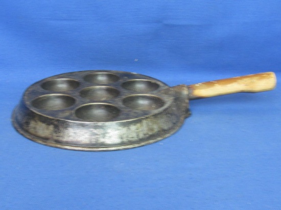 Vintage Aebelskiver Pan with Wood Handle – Marked “Mfg. By Plastics for Industry Minneapolis Minn.