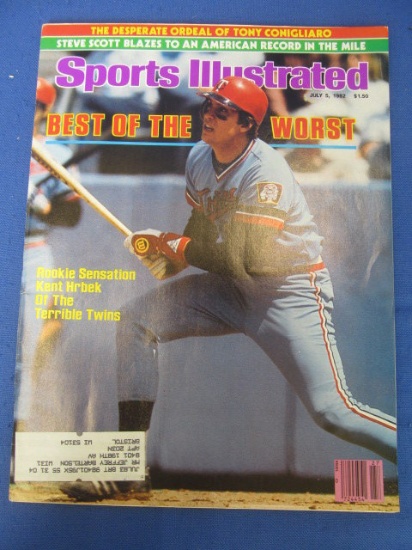 Sports Illustrated July 5, 1982 “Best of the Worst Rookie Sensation Kent Hrbek of the Terrible Twins