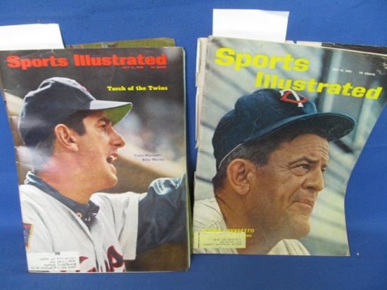 Sports Illustrated May 15, 1961  & July 21, 1969 Minnesota Twins Cookie Laagetto & Billy Martin