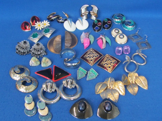Unique Lot Of Fun, Stylish Vintage Earrings! - French-hook and Post-Style – Wide Variety! -