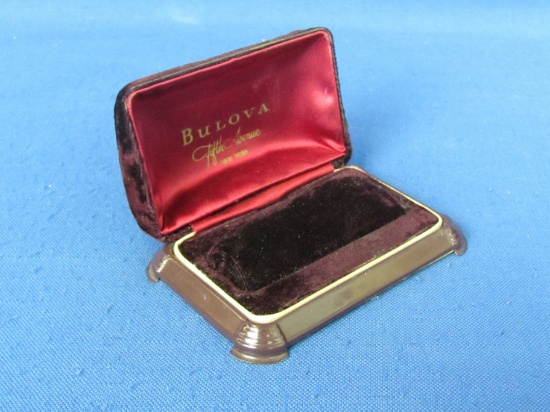 Vintage Purple Velvet Watch Case by Bulova – Fifth Avenue New York – 4 ½” Long -