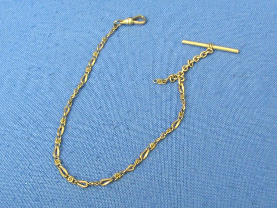 Gold Plated Vintage Watch Chain – Approximately 11” Long – Marked “Simmons” -
