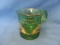 Souvenir of Austin MN Green Glass Cup – 2 3/4” T – No Chips or Cracks