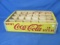 1965 Coca Cola Yellow & Red Wood Crate – Chattanooga – Slotted for 24 Bottles