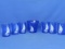 1930's Hazel Atlas Cobalt  Blue Depression Glass Ice bucket & 6 Matching Glasses